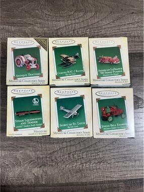 Hallmark KEEPSAKE Ornament, Miniature Collector's Series Qty 6 Transportation